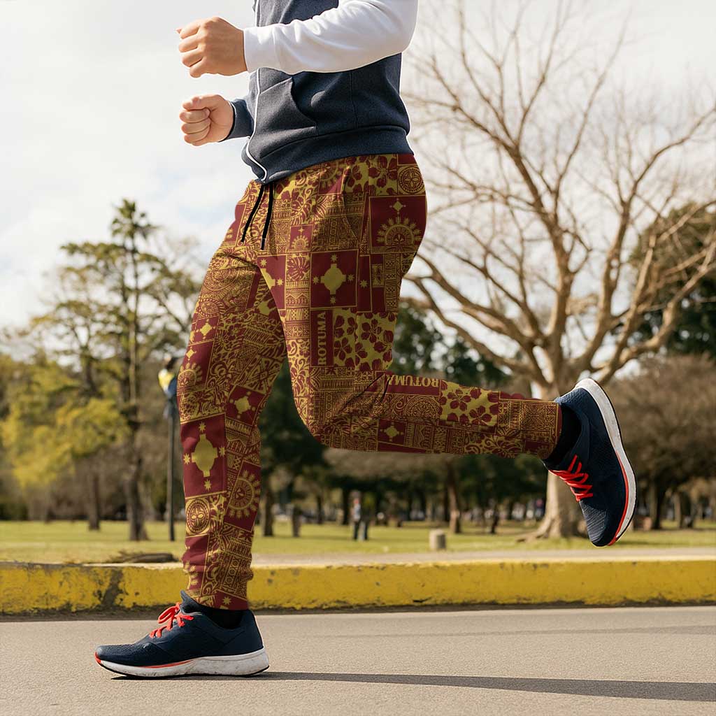 Rotuma Faiakse'ea 'e Kirisimasi Jogger Pants Pacific Patchwork Xmas Vibes - Polynesian Pride