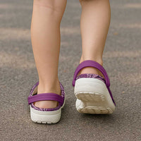 Royal Purple Monstera Clogs Shoes Polynesian Tribal Pattern - Polynesian Pride