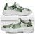 Sage Green Aloha Hawaii Chunky Sneakers Monstera Hibiscus Plumeria Seamless Vibes - Polynesian Pride