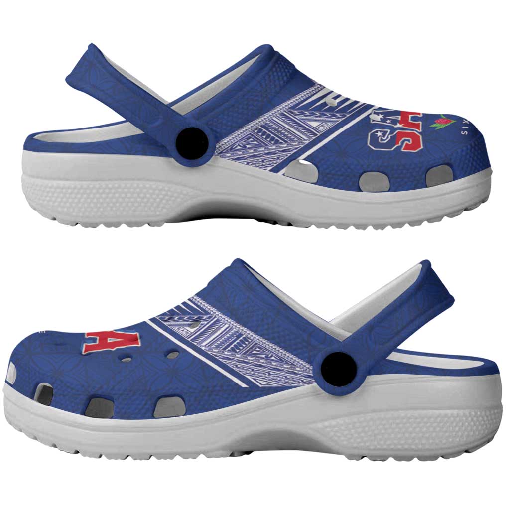 Samoa Rugby Clogs Shoes Six Eight Five to The World - Pacific Motif