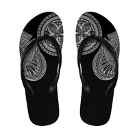 Samoa Traditional Tattoo Flip Flops Tribal Tatau Pattern LT03 Black - Polynesian Pride