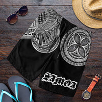Samoa Traditional Tattoo Shorts for Men Tribal Tatau Pattern LT03 Black - Polynesian Pride