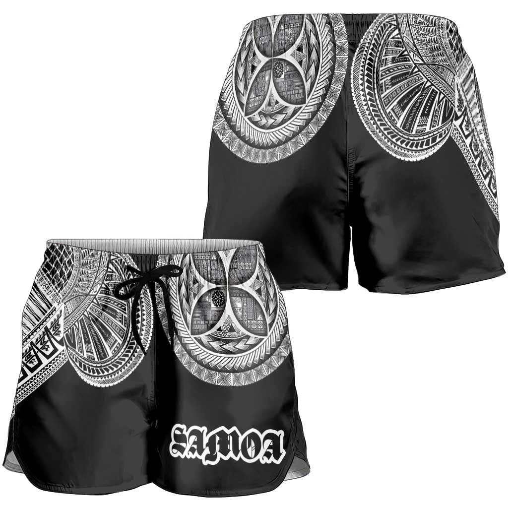 Samoa Traditional Tattoo Shorts for Women Tribal Tatau Pattern LT03 - Polynesian Pride