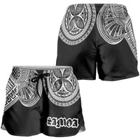 Samoa Traditional Tattoo Shorts for Women Tribal Tatau Pattern LT03 - Polynesian Pride