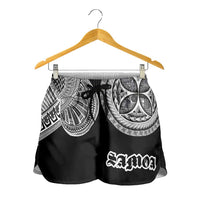 Samoa Traditional Tattoo Shorts for Women Tribal Tatau Pattern LT03 - Polynesian Pride