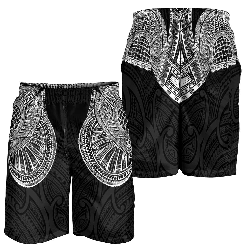 Samoan Traditional Art Tattoos Shorts for Men Tatau Roman Reigns Black Color LT03 - Polynesian Pride