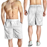 Samoan Traditional Art Tattoos Shorts for Men Tatau Roman Reigns White Color LT03 - Polynesian Pride
