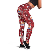 Tahiti Oaoa I Teie Noera Leggings Pacific Patchwork Xmas Vibes LT9 - Polynesian Pride