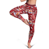 Tahiti Oaoa I Teie Noera Leggings Pacific Patchwork Xmas Vibes LT9 - Polynesian Pride