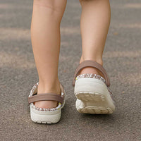 Tahiti Plumeria Tribal Pattern Clogs Shoes Wave Style Brown LT05 - Polynesian Pride