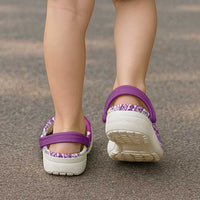 Tahiti Plumeria Tribal Pattern Clogs Shoes Wave Style Purple LT05 - Polynesian Pride
