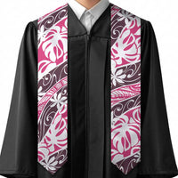 Tarona Tahiti Tiare Monstera Graduation Stole Polynesian Pattern Curve Style