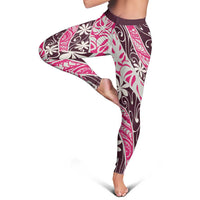 Tarona Tahiti Tiare Monstera Leggings Polynesian Pattern Curve Style - Polynesian Pride