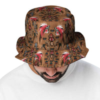 Terracotta Bird of Batik Papua Bucket Hat Exotic Natural Wealth of Papua LT9 - Polynesian Pride