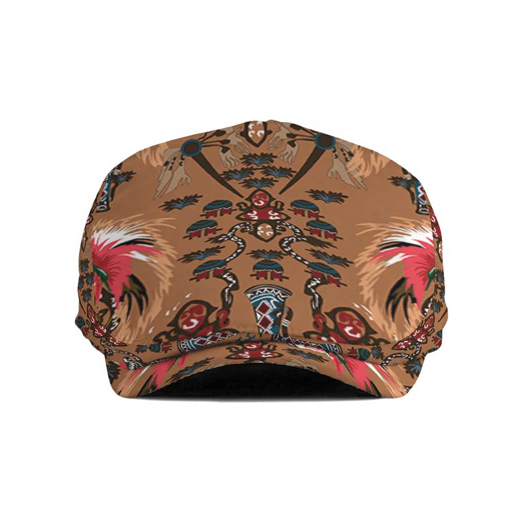 Terracotta Bird of Batik Papua Jeff Hat Exotic Natural Wealth of Papua LT9 Gold - Polynesian Pride