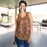 Terracotta Bird of Batik Papua Women Racerback Tank Exotic Natural Wealth of Papua LT9 - Polynesian Pride