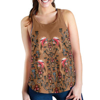 Terracotta Bird of Batik Papua Women Racerback Tank Exotic Natural Wealth of Papua LT9 - Polynesian Pride