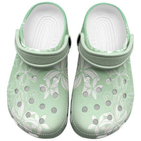 Tiare Tahiti Clogs Shoes Matcha Polynesia Motifs - Polynesian Pride