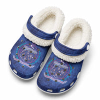 Toa Samoa Rugby Fleece Clogs 40th Anniversary Samoan Siapo Pattern LT14 Blue - Polynesian Pride