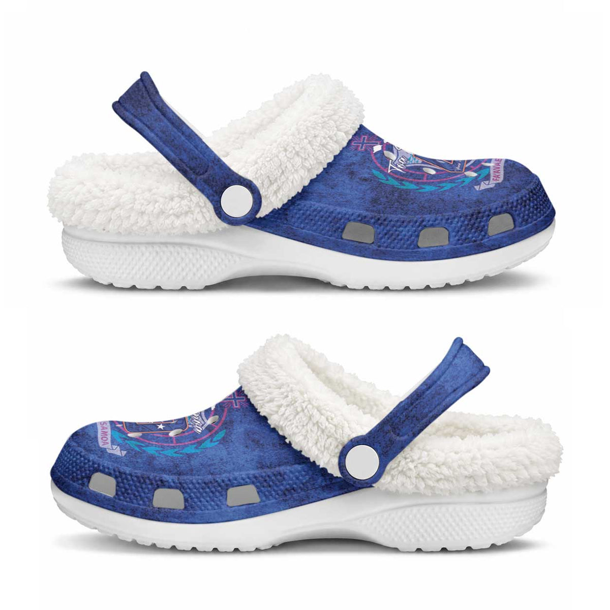 Toa Samoa Rugby Fleece Clogs 40th Anniversary Samoan Siapo Pattern LT14 - Polynesian Pride