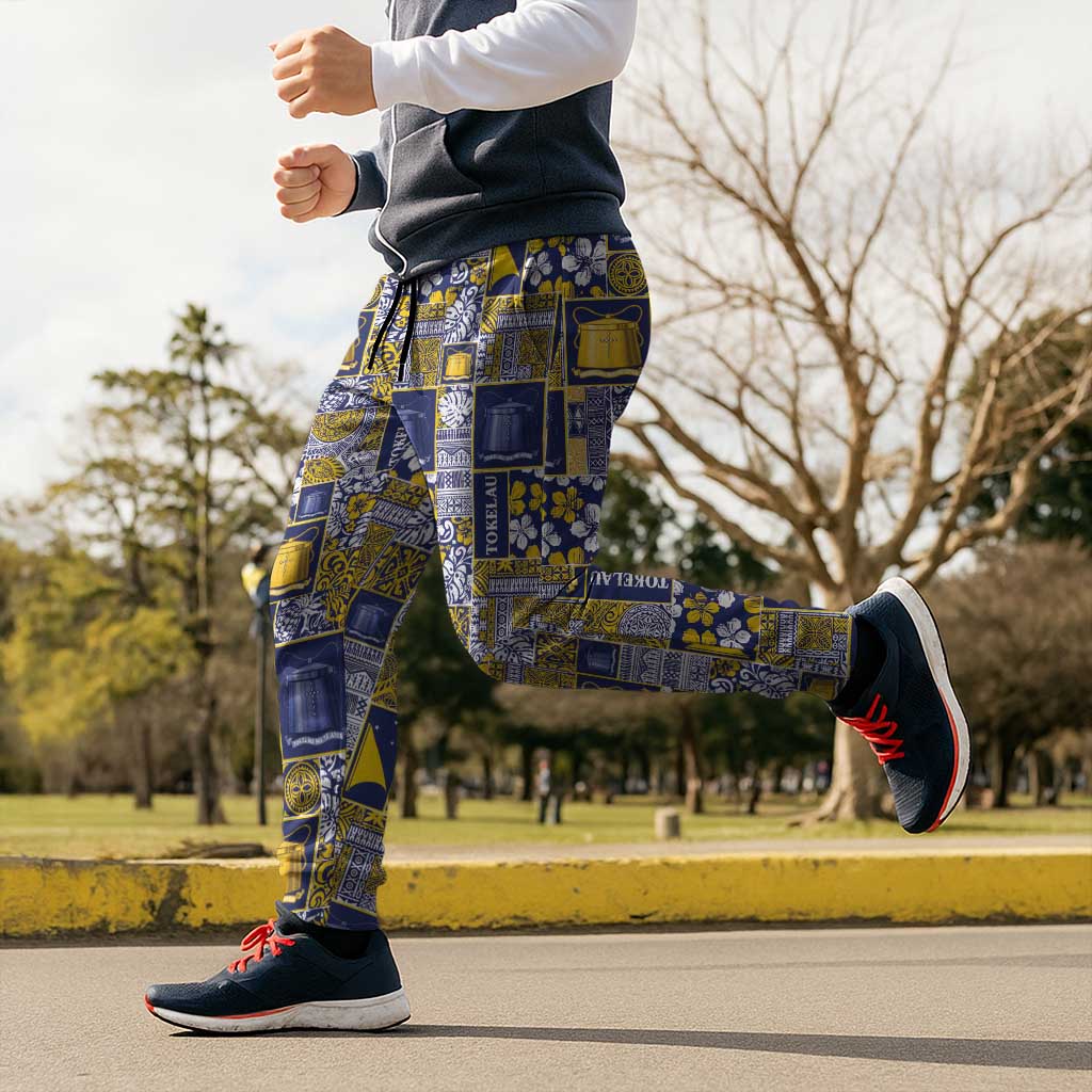 Tokelau Manuia te Kilihimahi Jogger Pants Pacific Patchwork Xmas Vibes - Polynesian Pride