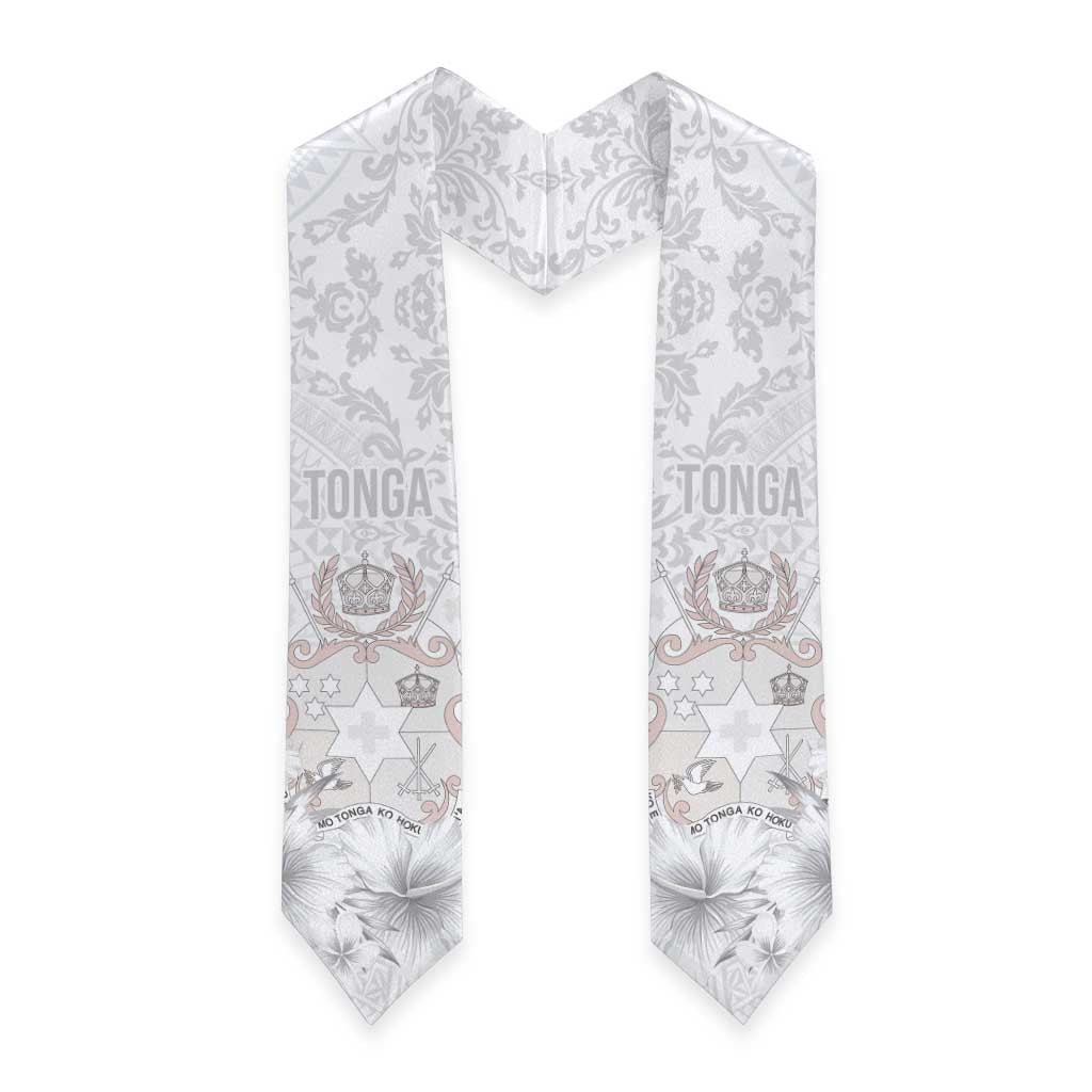 Tonga Faka Sepitema Graduation Stole Ngatu and Floral Pattern with Blooming Hibiscus