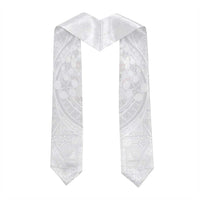 Tonga Faka Sepitema Graduation Stole Ngatu Pattern with Plumeria and Hibiscus