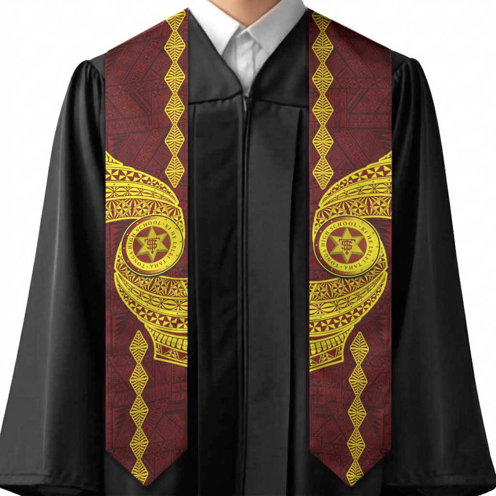 Tonga High School Graduation Stole Traditional Ngatu and Polynesian Pattern