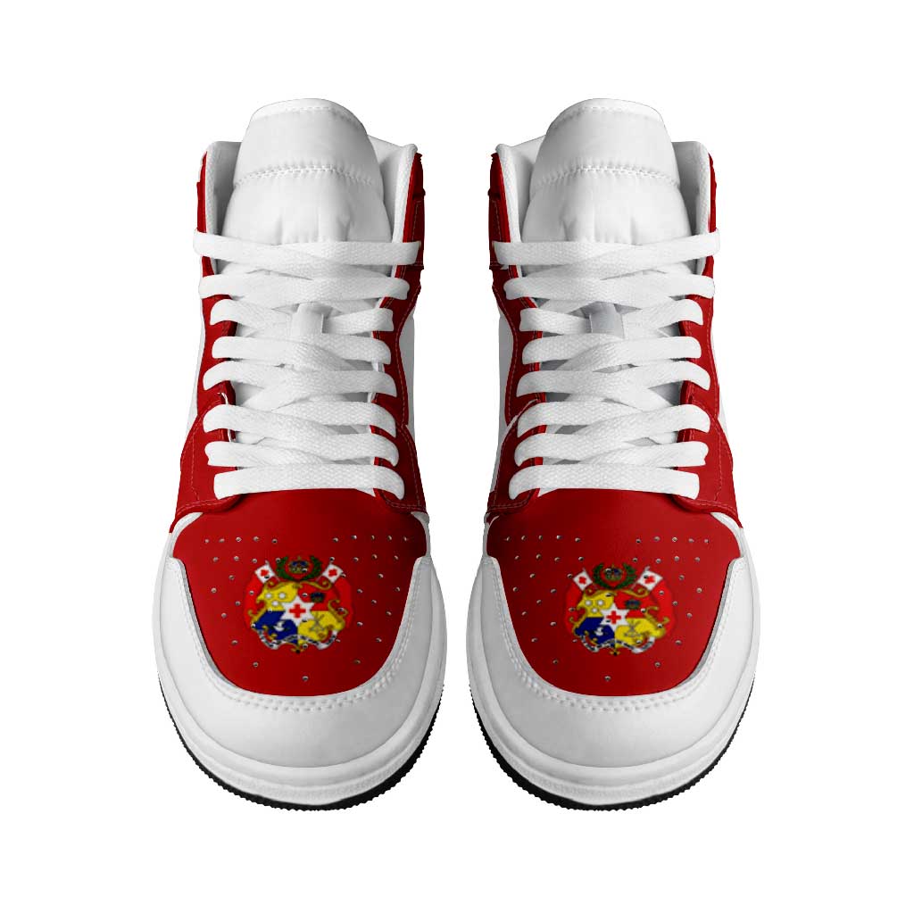 Tonga High Sneakers AJ1 Coat Of Arms Flag Inspired LT05 - Polynesian Pride