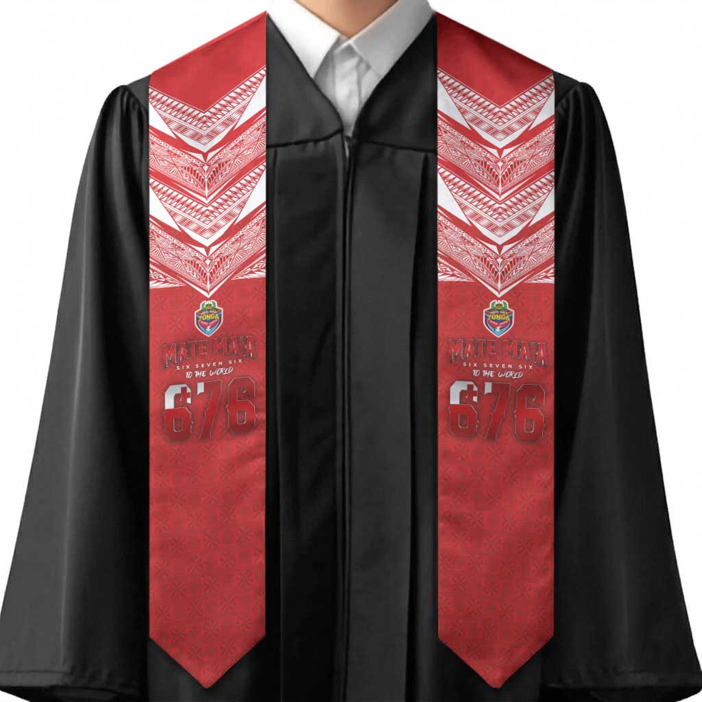 Tonga Rugby Graduation Stole Ngatu Motifs and Pacific Patterns