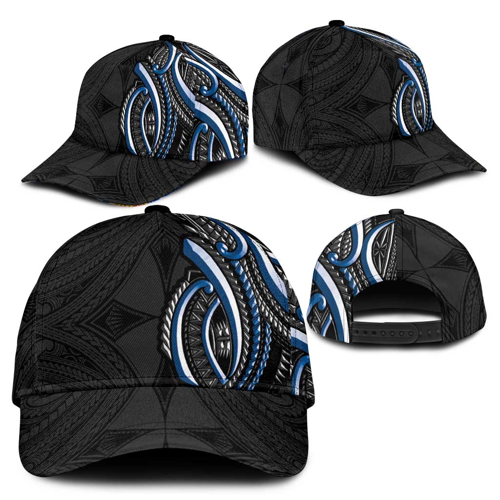 Traditional Art Hawaiian Kakau Tattoos Classic Cap Blue Color LT03