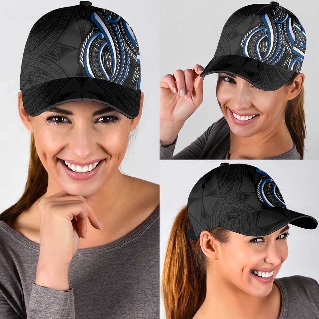 Traditional Art Hawaiian Kakau Tattoos Classic Cap Blue Color LT03