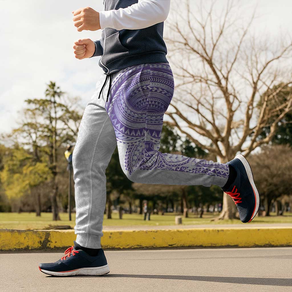 Traditional Polynesian Art Tattoos Jogger Pants Purple Color LT03 - Polynesian Pride