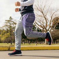 Traditional Polynesian Art Tattoos Jogger Pants Purple Color LT03 - Polynesian Pride