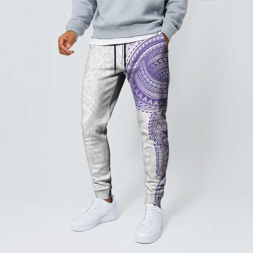 Traditional Polynesian Art Tattoos Jogger Pants Purple Color LT03 - Polynesian Pride