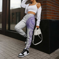Traditional Polynesian Art Tattoos Jogger Pants Purple Color LT03 - Polynesian Pride