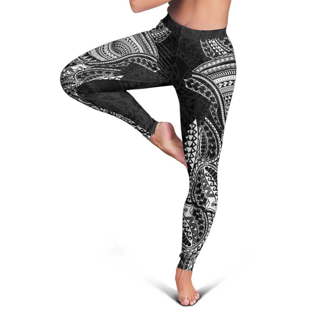 Traditional Polynesian Art Tattoos Leggings Black Color - Polynesian Pride