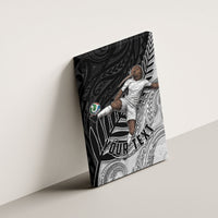 Personalized New Zealand Football Canvas Wall Art Kiwi Mascot with Silver Fern - Maori Tribal Tattoo Art TS04 - Polynesian Pride