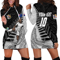 Personalized New Zealand Football Hoodie Dress Kiwi Mascot with Silver Fern - Maori Tribal Tattoo Art TS04 - Polynesian Pride