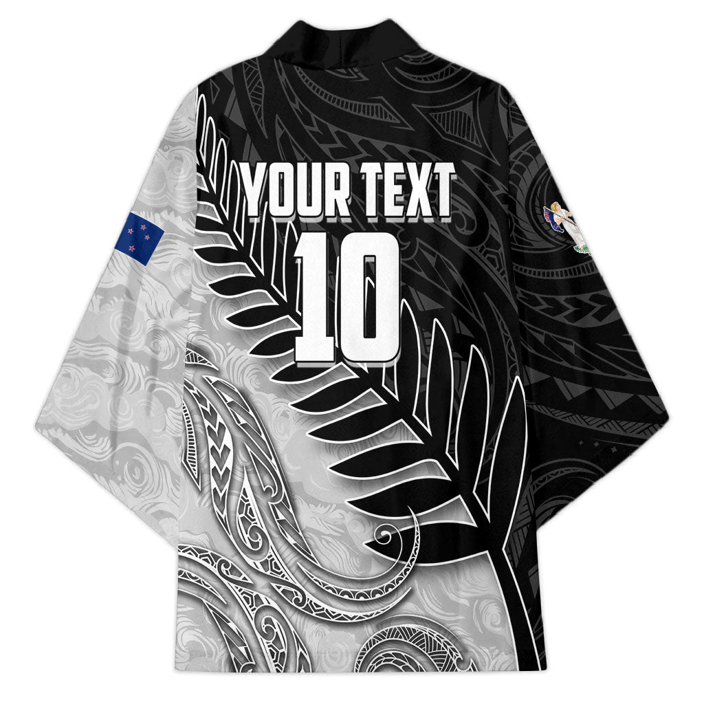 Personalized New Zealand Football Kimono Kiwi Mascot with Silver Fern - Maori Tribal Tattoo Art TS04 - Polynesian Pride