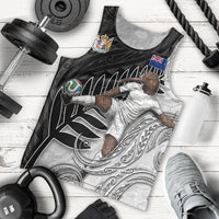 Personalized New Zealand Football Men Tank Top Kiwi Mascot with Silver Fern - Maori Tribal Tattoo Art TS04 - Polynesian Pride