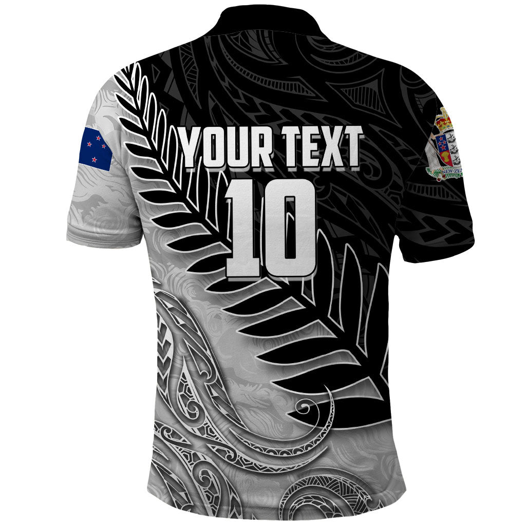 Personalized New Zealand Football Polo Shirt Kiwi Mascot with Silver Fern - Maori Tribal Tattoo Art TS04 - Polynesian Pride