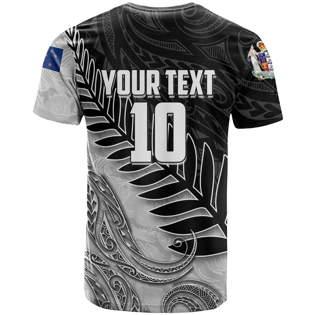 Personalized New Zealand Football T Shirt Kiwi Mascot with Silver Fern - Maori Tribal Tattoo Art TS04 - Polynesian Pride