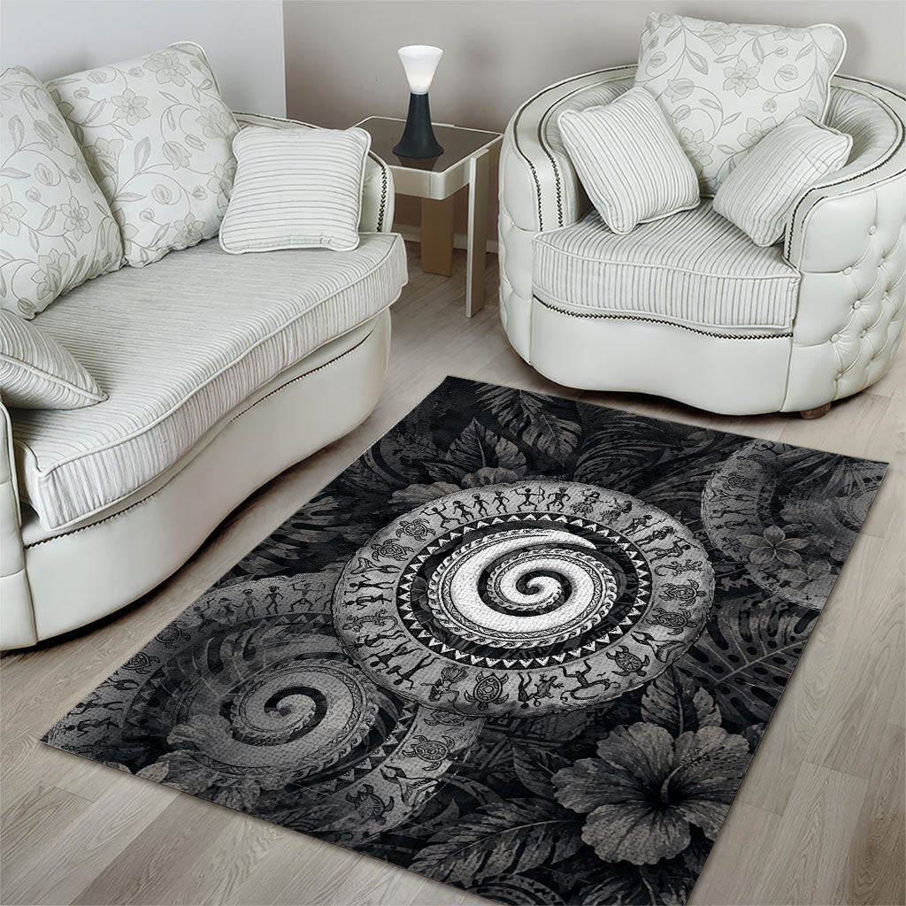 Hawaiian Piko Area Rug Cultural Anchor Connect Your Roots Ocean Waves TS04 - Polynesian Pride