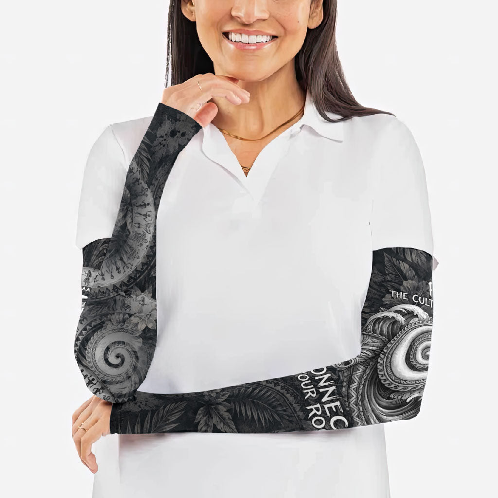 Hawaiian Piko Arm Sleeves Cultural Anchor Connect Your Roots Ocean Waves TS04 - Polynesian Pride