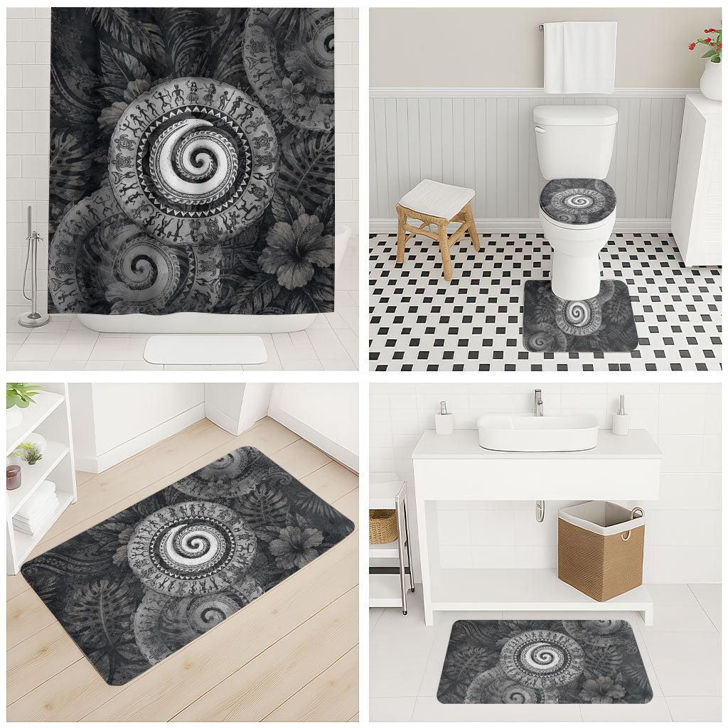 Hawaiian Piko Bathroom Set Cultural Anchor Connect Your Roots Ocean Waves TS04 - Polynesian Pride