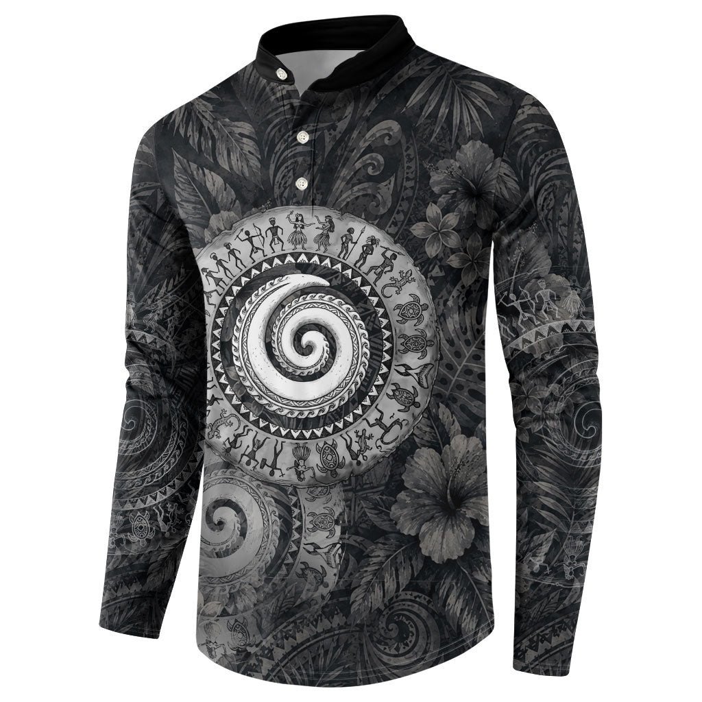 Hawaiian Piko Button Sweatshirt Cultural Anchor Connect Your Roots Ocean Waves TS04 - Polynesian Pride