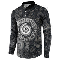Hawaiian Piko Button Sweatshirt Cultural Anchor Connect Your Roots Ocean Waves TS04 - Polynesian Pride