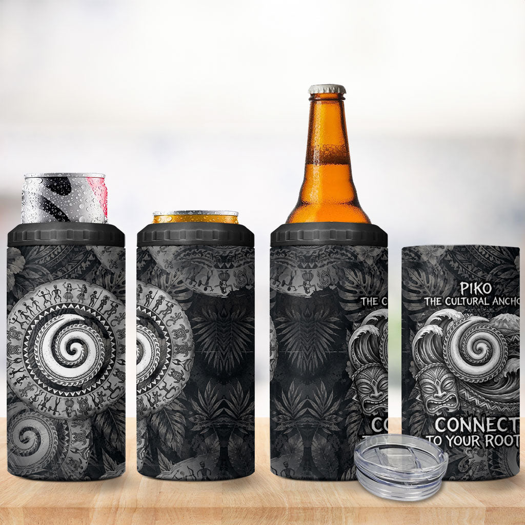 Hawaiian Piko 4 in 1 Can Cooler Tumbler Cultural Anchor Connect Your Roots Ocean Waves TS04 - Polynesian Pride