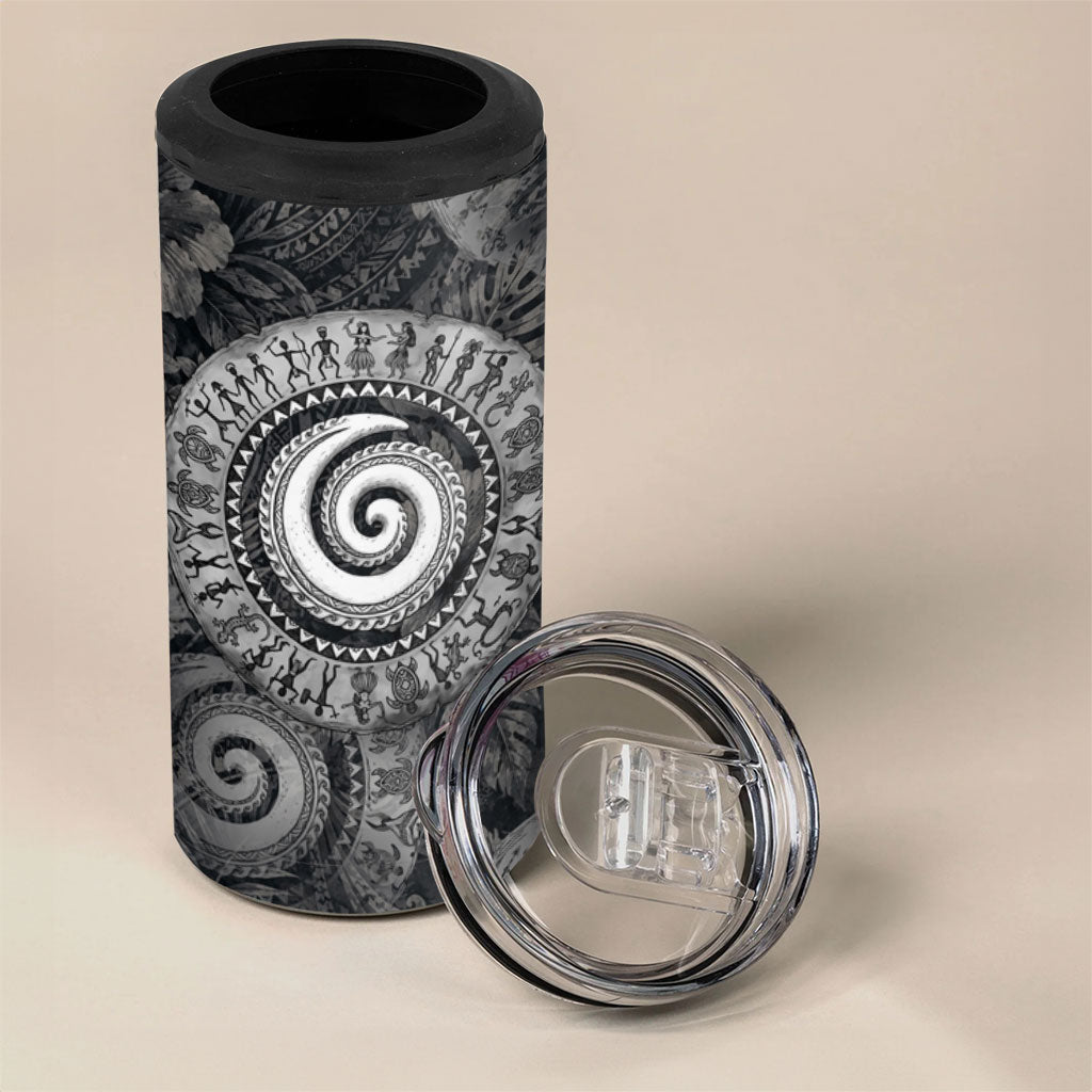 Hawaiian Piko 4 in 1 Can Cooler Tumbler Cultural Anchor Connect Your Roots Ocean Waves TS04 - Polynesian Pride